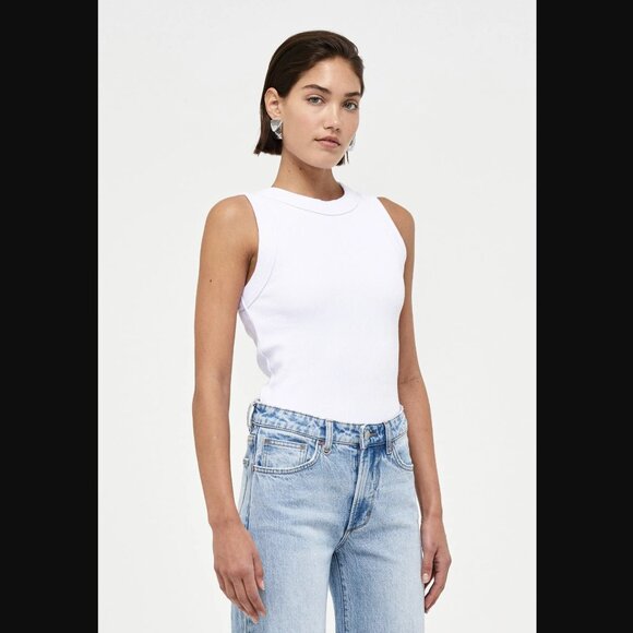 NEUW Denim Jonesy Tank in White Size Small + Size Med NWT - Picture 1 of 5
